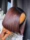 Dorsanee 8 10 12inch Short Bob Chestnut Burgundy Red Chocolate Brown Elegant 13x4 Lace Frontal Human Hair Wigs