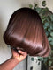 Dorsanee 8 10 12inch Short Bob Chestnut Burgundy Red Chocolate Brown Elegant 13x4 Lace Frontal Human Hair Wigs
