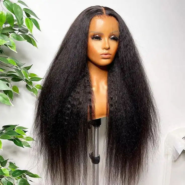 Dorsanee Hair Straight 6x6 HD Lace Closure Glueless Wig Kinky Straight 180% Density Human Hair Wig