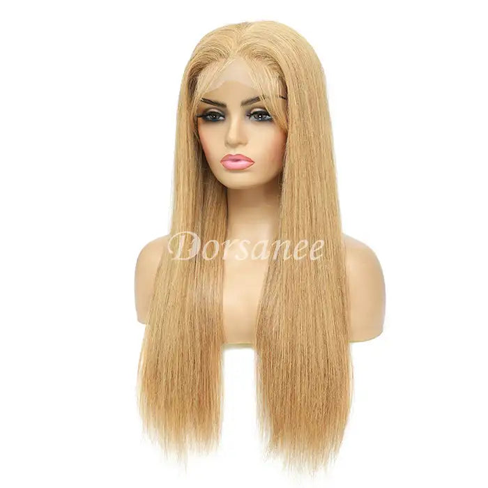 Dorsanee hair straight #27 honey blonde 13x4 5x5 HD lace front human hair wig