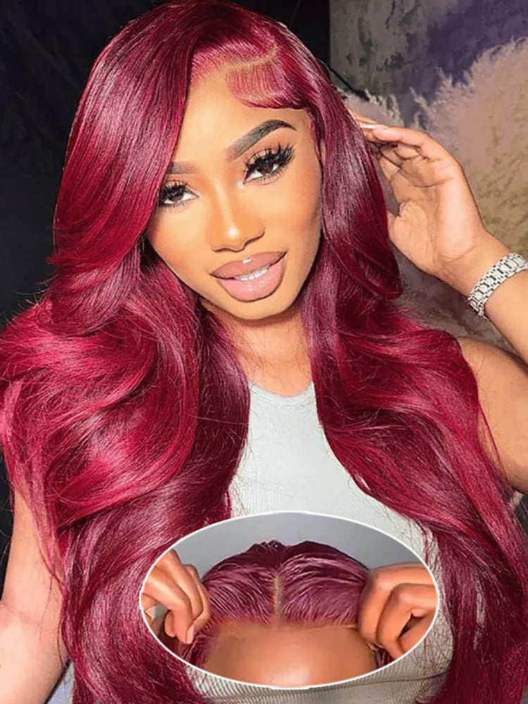 99J_Burgundy_Body_Wave_Lace_Front_Wigs_Human_Hair_Pre_Plucked_Frontal_Wigs