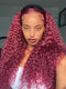 Dorsanee 250 Density 99J Burgundy Deep Wave 13x4/5x5 Lace Front Wig with Baby Hair For Woman Human Hair Wigs