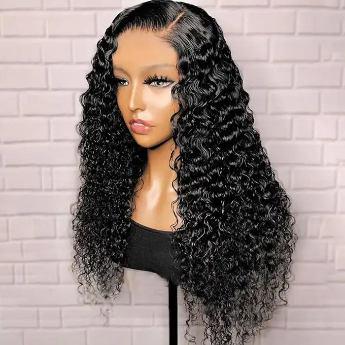 Dorsanee Hair 360 Lace Front Jerry Curly Hair Wigs Pre Plucked With Baby Hair Natural Black Color Wigs For Blcak Women Human Hair Wigs