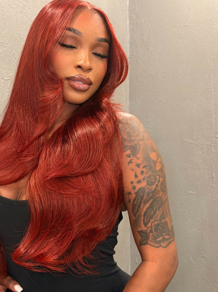 Dorsanee Auburn Copper Red Brown 13x4 Lace Front Virgin Human Hair Wig