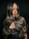 Dorsanee Balayage Black Brown Highlight Money Piece 13x4 Lace Front Human Hair Wig