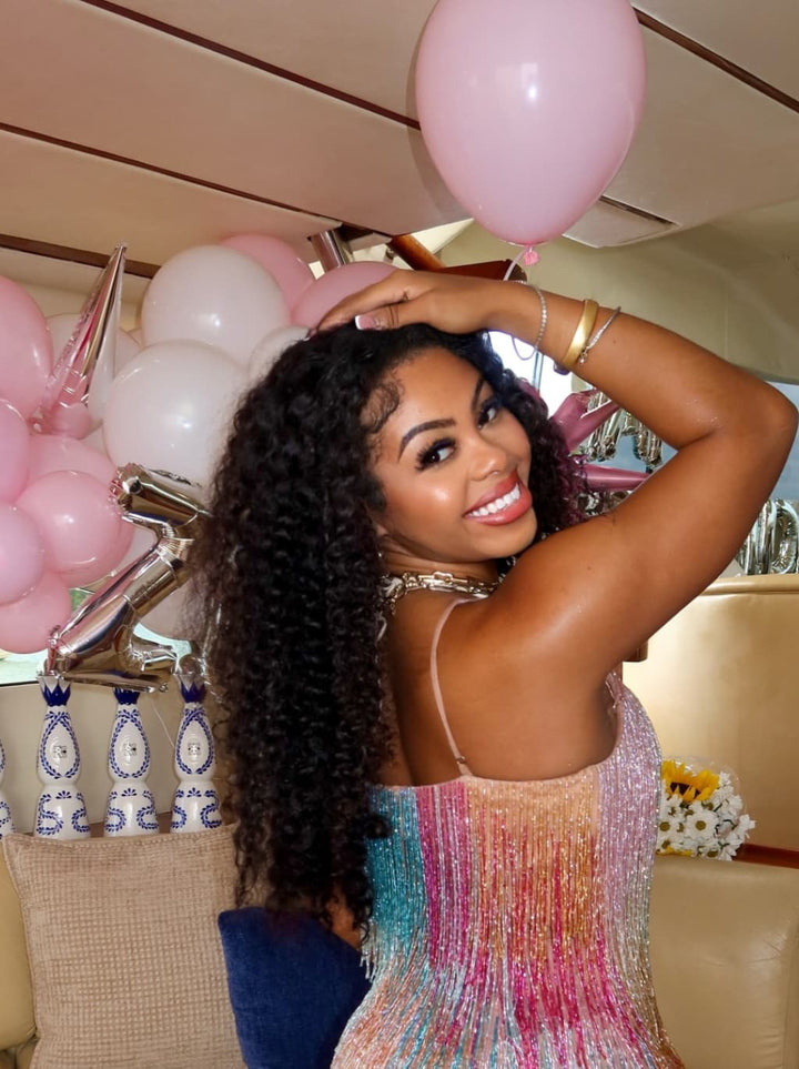 Dorsanee Birthday 250 300 Density Kinky Curly 13x4 Lace Front Virgin Human Hair Wig
