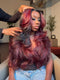 Dorsanee Black Burgundy 250 300 Density 13x4 Lace Front Human Hair Wigs