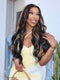 Dorsanee Black With Brown Highlights Luxury Summer Beach Vacations 13x4 Lace Front Human Hair Wig