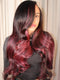Dorsanee Black With Hot Pink Highlights 13x4 Lace Front Virgin Human Hair Wigs