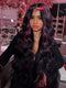 Dorsanee Black With Purple Highlights Money Piece 13x4 Lace Front Human Hair Wig