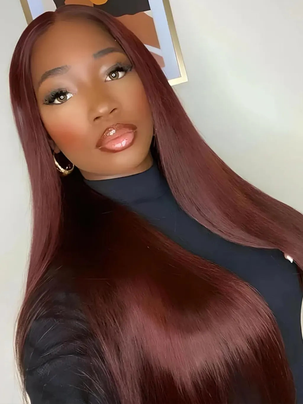 Burgundy_Lace_Front_Wigs_Human_Hair_Pre_Plucked_6x4_HD_Straight_Human_Hair_Wear_Go_Wigs_Colored_10A_Reddish_Brown_Front_Wig_180_Density_Glueless_Wigs