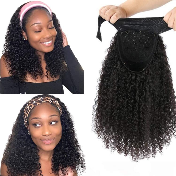 Dorsanee Hair Deep Wave Headband Hair Wig Glueless Human Hair Wigs