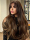 Dorsanee Caramel Brown 13x4 Lace Front Virgin Human Hair Wig With Bangs