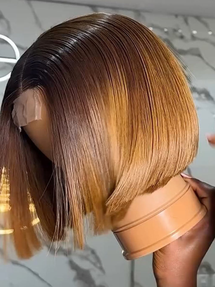 Dorsanee Chic Short Brown Pixie Cut Bob Wigs Mature Women Easy-to-style Straight Hair