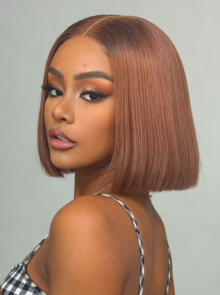 Dorsanee Chic Short Brown Pixie Cut Bob Wigs Mature Women Easy-to-style Straight Hair