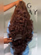Dorsanee Chocolate Brown Bouncy Loose Wave 300 Density 13x4 Lace Front Human Hair Wigs