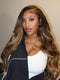 Dorsanee Chocolate Brown Honey Blonde Highlights 13x4 Lace Front Human Hair Wigs