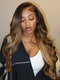 Dorsanee Chocolate Brown Honey Blonde Highlights 13x4 Lace Front Human Hair Wigs