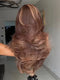 Dorsanee Chocolate Chestnut Brown With Caramel Honey Blonde Highlights 13x4 Lace Front Human Hair Wig