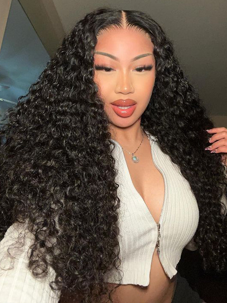 Closure Wig Natural Curly Lace Wig Virgin Human Hair Wigs 6x4 HD Invisible Lace Wig