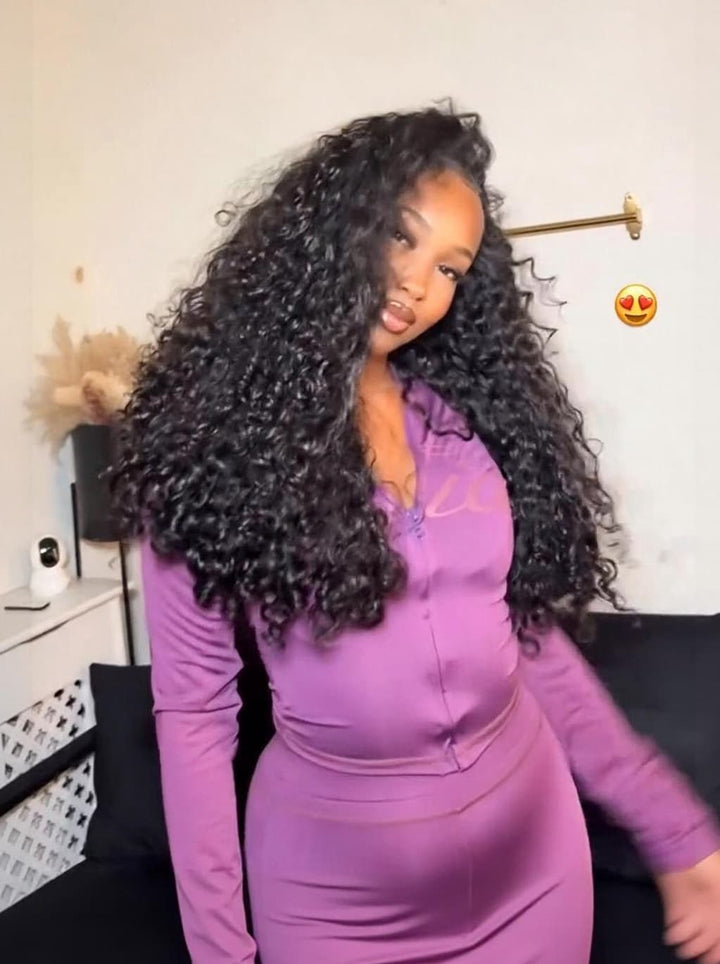 Dorsanee Coily Deep Curly 300 Density 13x4 Lace Front Human Hair Wigs