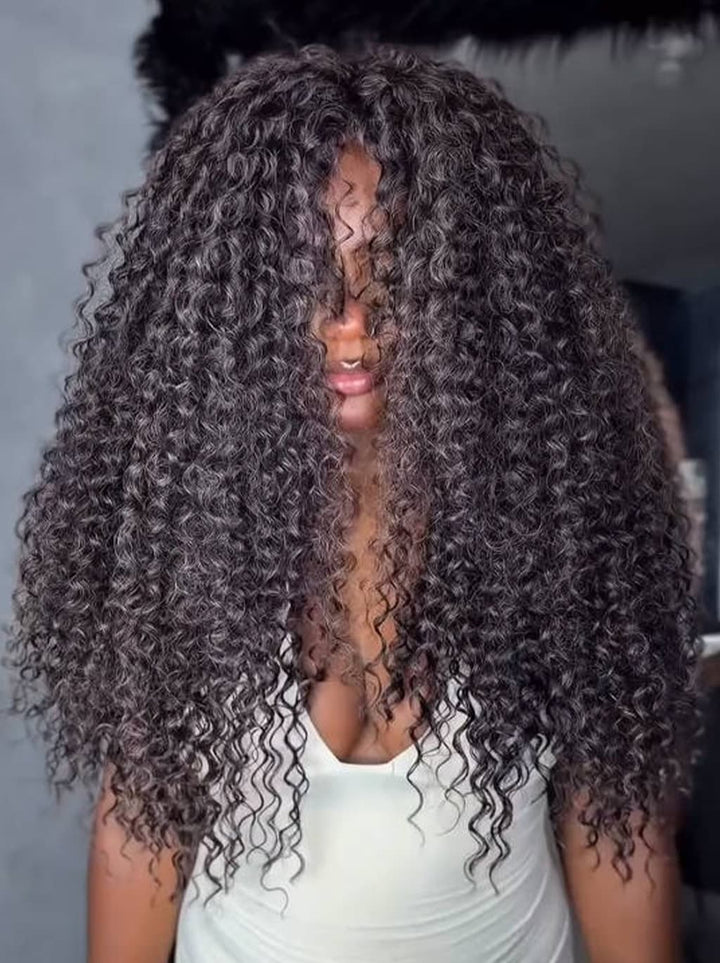 Dorsanee Coily Kinky Curly 250 300 Density 13x4 Lace Front Human Hair Wigs