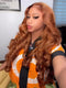 Dorsanee Copper Reddish Orange Brown 250 300 Density 13x4 Lace Front Human Hair Wig