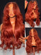 Dorsanee Copper Auburn Red 250 300 Density 13x4 Lace Front Human Hair Wig