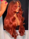 Dorsanee Copper Auburn Red 250 300 Density 13x4 Lace Front Human Hair Wig