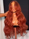 Dorsanee Copper Auburn Red 250 300 Density 13x4 Lace Front Human Hair Wig