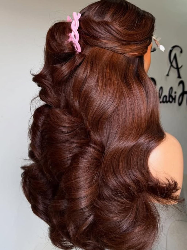 Dorsanee Copper Chestnut Reddish Brown 13X4 Lace Front Human Hair Wigs 250 300 Density