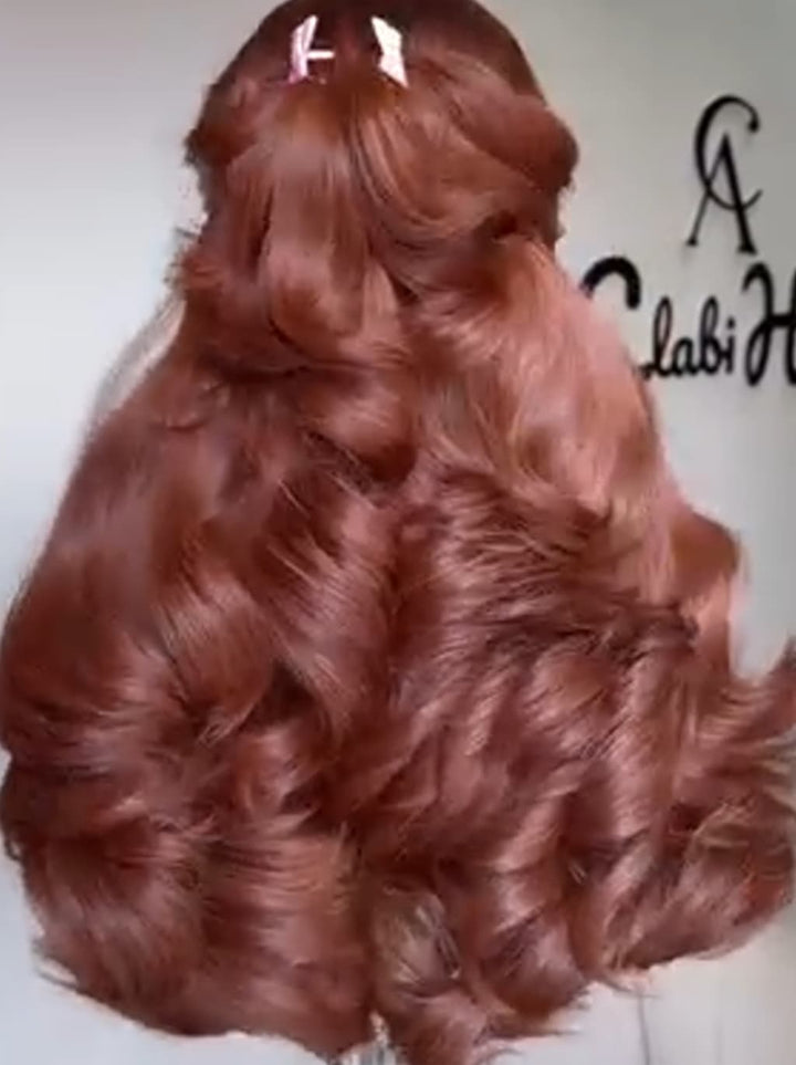 Dorsanee Copper Chestnut Reddish Brown 13X4 Lace Front Human Hair Wigs 250 300 Density