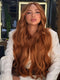 Dorsanee Copper Reddish Orange Brown 250 300 Density 13x4 Lace Front Human Hair Wig