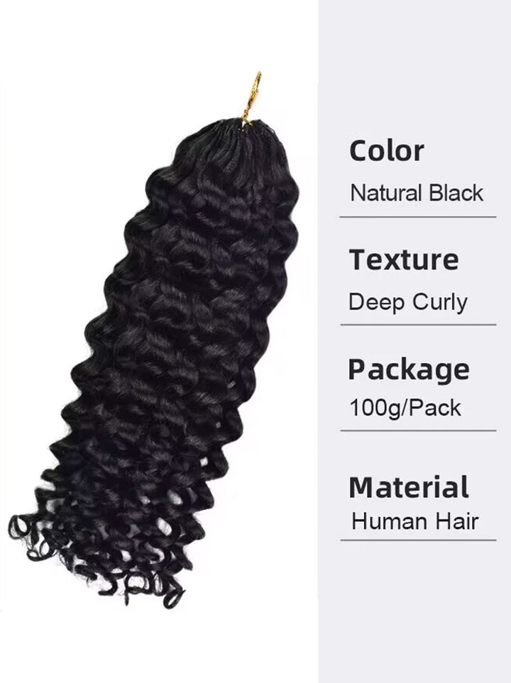 Dorsanee Crochet Burmese Kinky Pissy Curly Human Hair Extensions