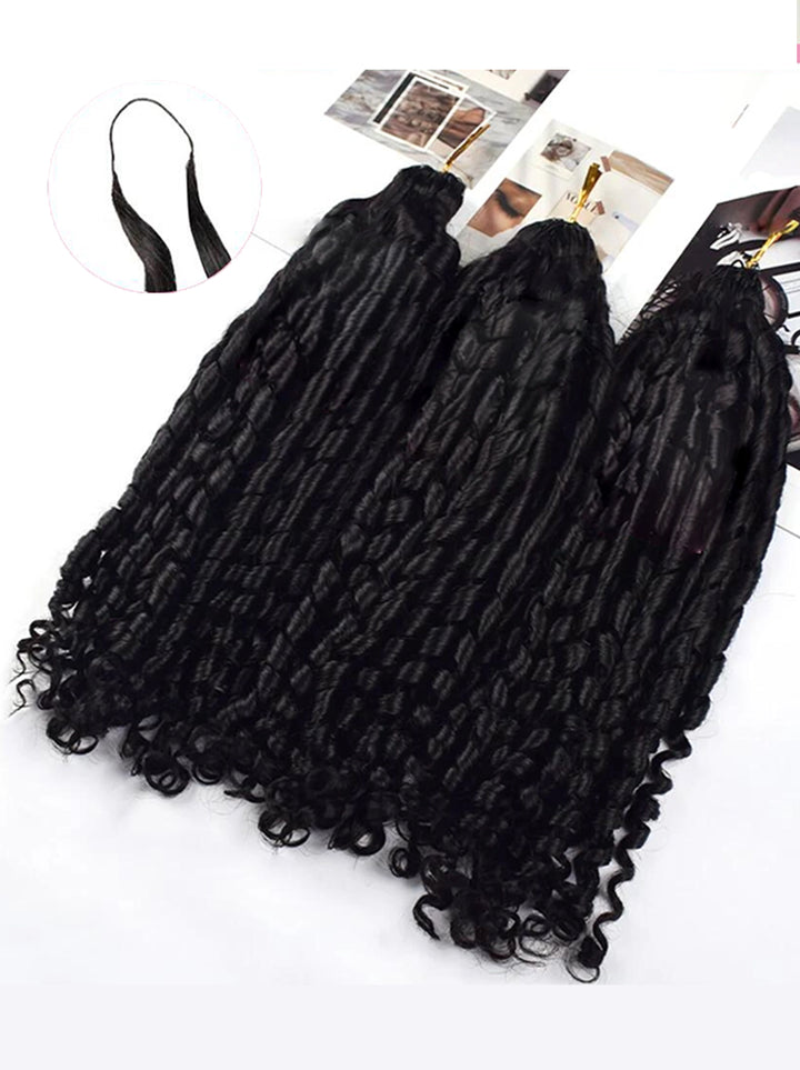 Dorsanee Crochet Burmese Kinky Pissy Curly Human Hair Extensions