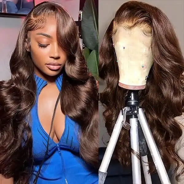 Dorsanee hair body wave brown 360 HD lace frontal wigs-Flash sale 50% OFF