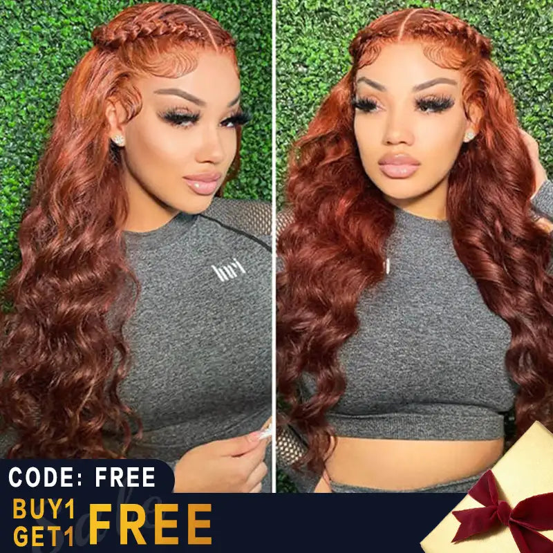 Dorsanee Hair #33 Reddish Brown Color 6x4 Pre Cut HD Lace Closure Glueless Wear & Go Wigs For Black Women