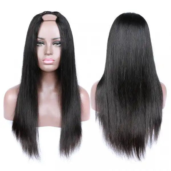 Dorsanee Hair Silk Straight U Part Wig Virgin Remy Soft 180% Density Human Hair Wig For Black Women