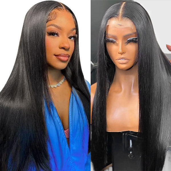 Straight 5x5 HD Transparent Lace Closure Glueless Human Hair Wigs - Dorsanee Hair