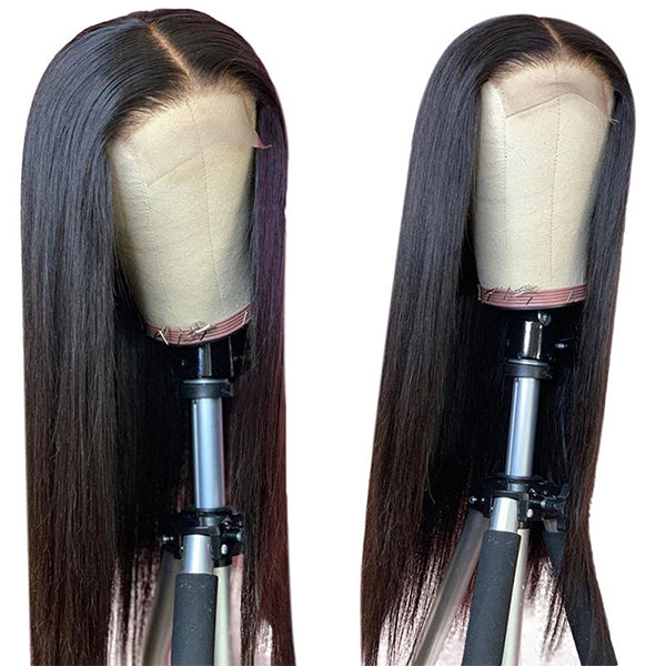 Straight 5x5 HD Transparent Lace Closure Glueless Human Hair Wigs - Dorsanee Hair