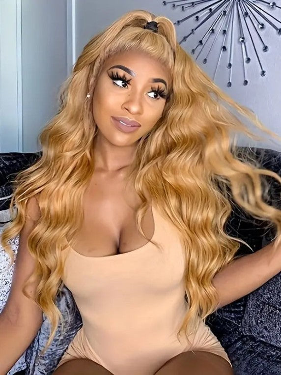 Dorsanee Honey Blonde  #27 Body Wave 5x5/13x4 HD Lace Front Virgin Human Hair Wigs