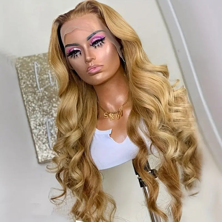 #27 Honey Blonde Body Wave 5x5/13x4 HD Lace Front Human Hair Wig