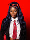Dorsanee Dark Blue Student Affordable Back to School Graduation College Girl 13x4 Lace Front Human Hair Wigs