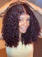 Dorsanee Deep Burgundy Red Defined Tight Curly Short Bob 13x4 Lace Front Human Hair Wigs