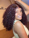 Dorsanee Deep Burgundy Red Defined Tight Curly Short Bob 13x4 Lace Front Human Hair Wigs