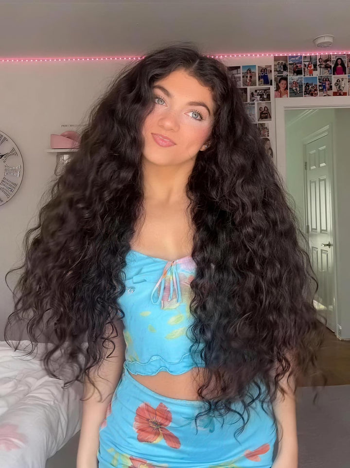 Dorsanee Deep Curly 250 300 Density 13x4 Lace Front Virgin Human Hair Wigs