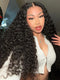 Deep Curly Wave HD Transparent Lace Front Wigs Human Hair Brazilian Virgin Curly Wave Lace Frontal Wig Curly Wigs Pre Plucked