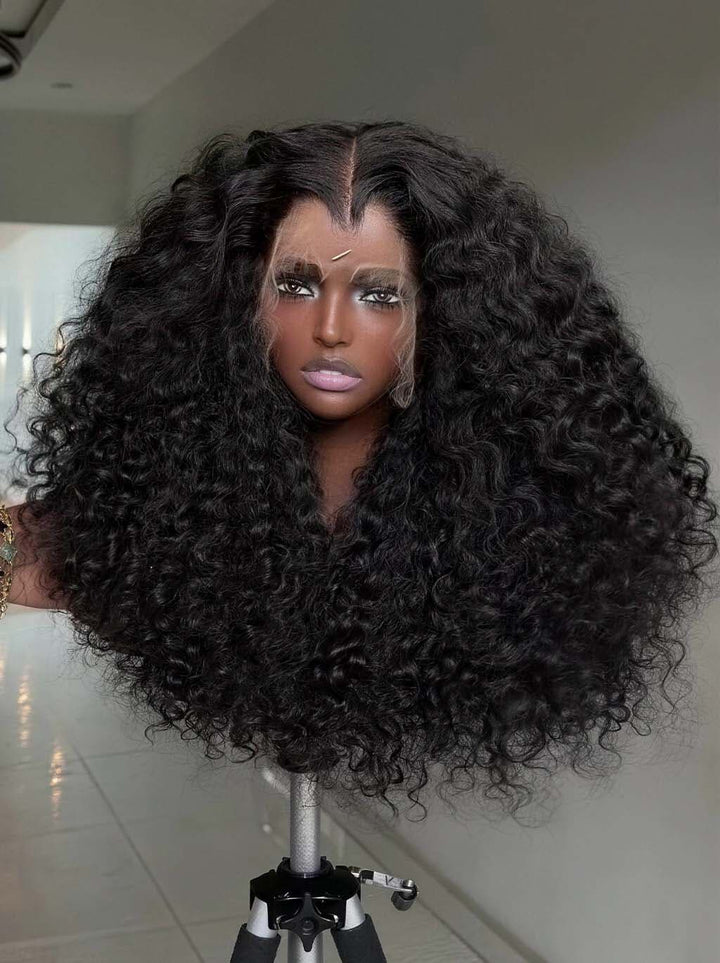 Dorsanee Deep Water Wave Shoulder Length Bob 13x4 Lace Front Human Hair Wigs