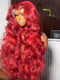 Dorsanee 250 300 Density 30 32 inch Copper Red 13x4 Lace Front Human Hair Wigs