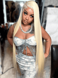 Dorsanee 613 Blonde Bone Straight 200 Density 13x4 Lace Front Hair Wig